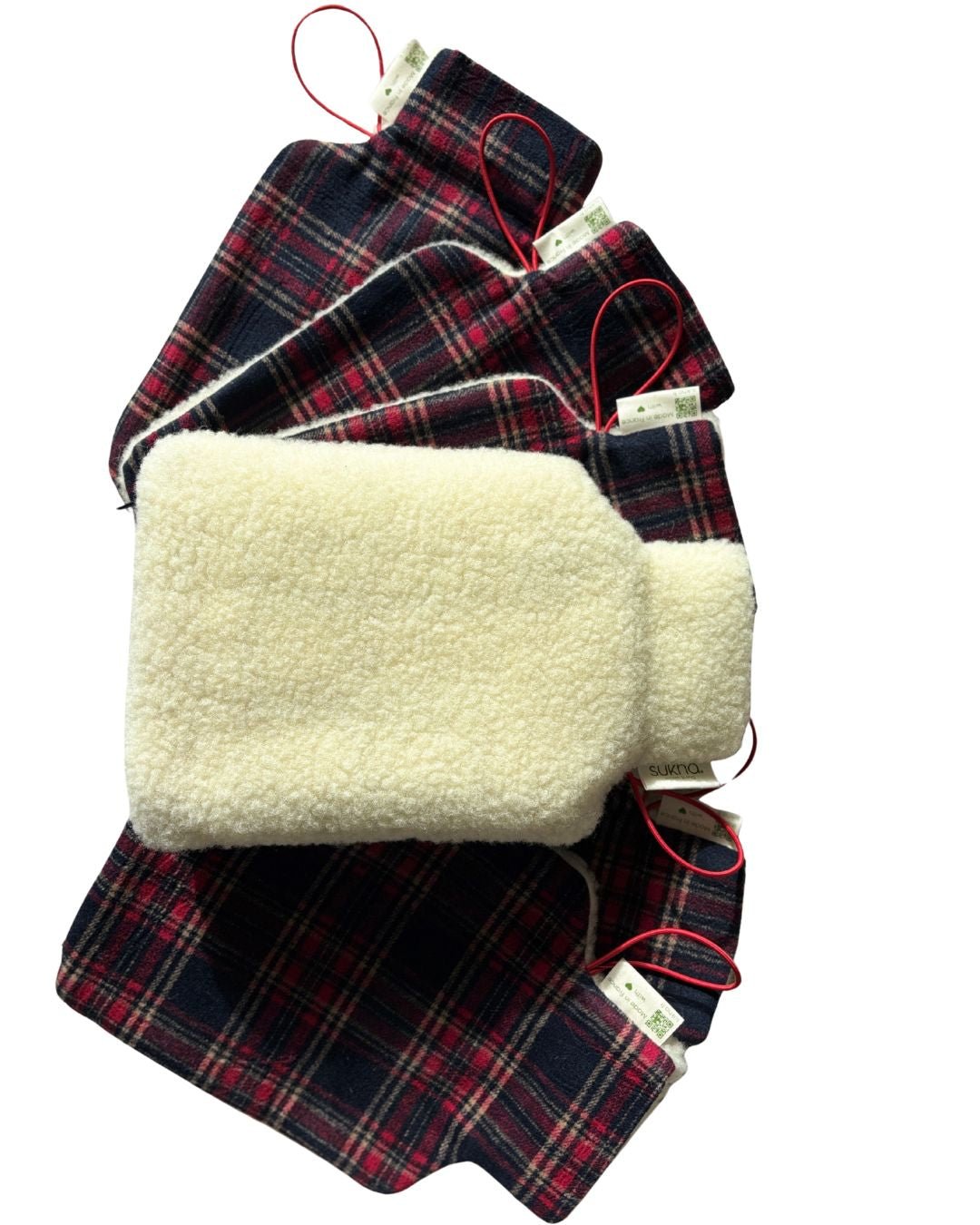 SUZETTE Tartan (Capsule) - Bouillotte électrique sans fil - Laine de brebis Pyrénées& Tartan - Sukha